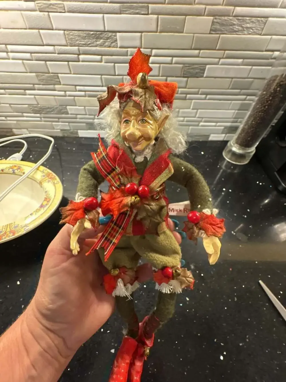 Mark Roberts Elf Doll Fall Autumn Leaves Jester Figurine